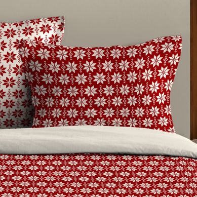 Housse De Couette 220x240cm Rouge à Carreaux Rétro Fermeture éclair