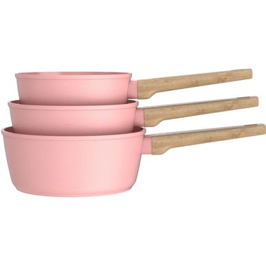 Lot De 4 Poêles Masterclass Premium 9,5 Et 8 Pouces (24 Et 20 Cm) - Rose Pêche