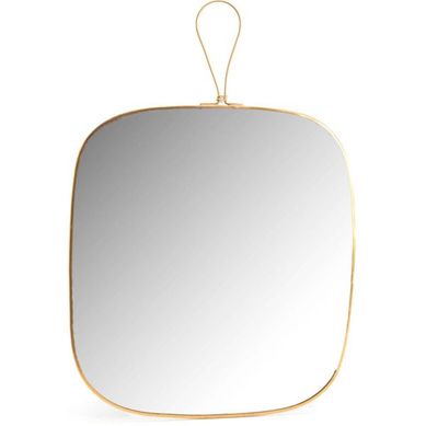 Miroir En Verre Et Métal Doré James 27 X 39 Cm