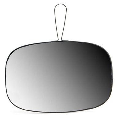 Miroir En Verre Et Métal Noir James 20 X 30 Cm
