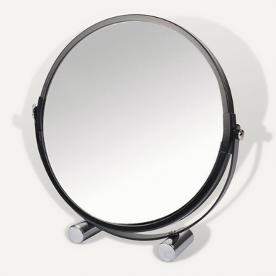 Miroir À Poser Grossissant "vitamine Ii" 17cm Noir