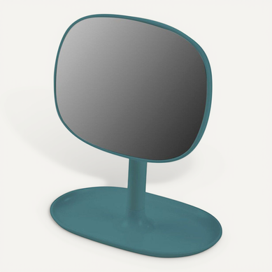Miroir et Plateau À Bijoux "vitamine Ii" 19cm Bleu Canard