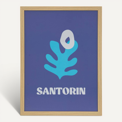 Affiche Encadrée Libe 30x40cm "santorin"