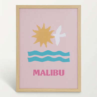 Affiche Encadrée Libe 30x40cm "malibu"