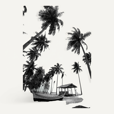 Affiche Encadrée Ayu Noir Et Blanc 70x100cm