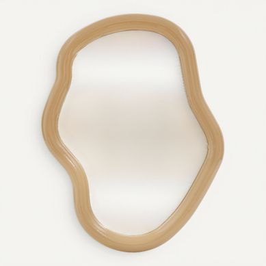 Miroir organique 33x25 cm REZA Beige vue de face