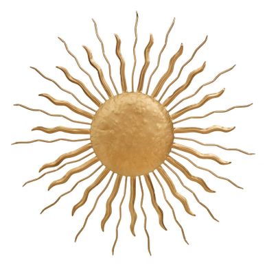 Déco Murale Soleil Edwige 80 Cm Métal Doré Atmosphera