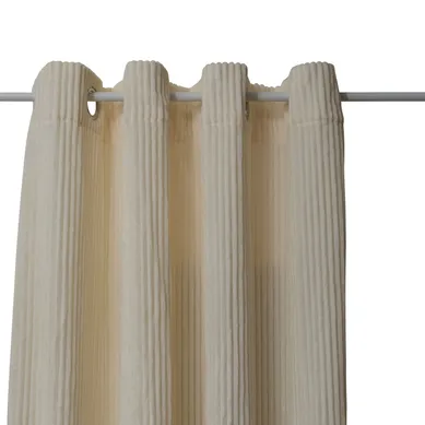 Rideau En Velours Côtelé Flanelle Arum - 140 X 260 Cm - Ecru