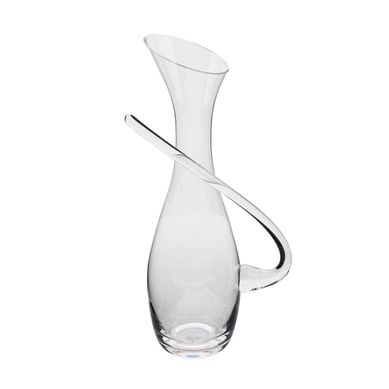 Carafe Design Chila 1,5 L Transparente - Verre Et Bambou, Lave-vaisselle Safe | Décoration Table, Eau, Jus, Cocktail