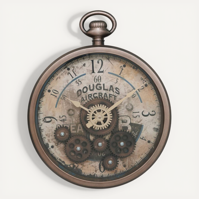 Horloge Awa Marron D27cm