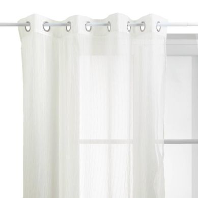 Voilage Mila Rayures Texturées140x240cm Blanc