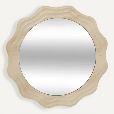 Miroir Charlie D55cm Beige
