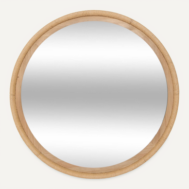 Miroir Laia D81,5cm Marron Caramel
