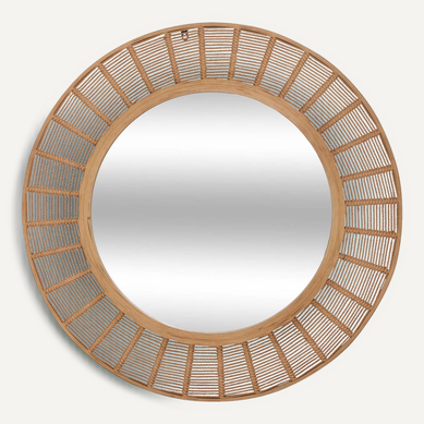 Miroir Zelie D91cm Marron