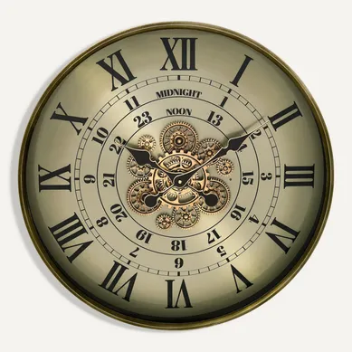 Horloge Effet Rétro Michel - Vert