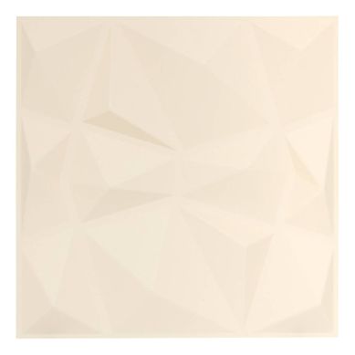 2 Stickers Muraux Oren Géométrique 50x50cm Blanc