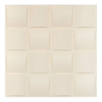 2 Stickers Muraux Oren Carrés 30x30cm Blanc