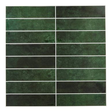 Lot de 2 stickers 30x30 cm CARO Rectangles vert foncé vue 3/4