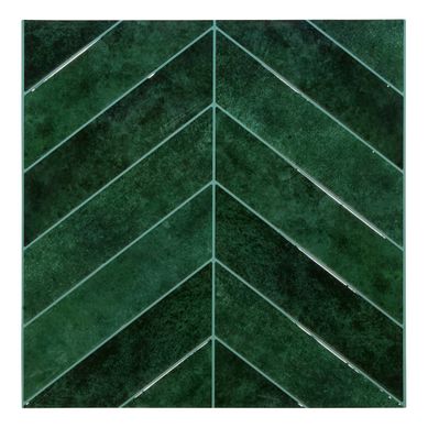2 stickers chevrons 30x30 cm CARO Vert foncé vue 3/4