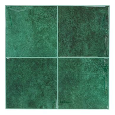 2 stickers motif carré 25x25cm CARO Vert 2 stickers motif carré 25x25cm CARO Vert vue 3/4