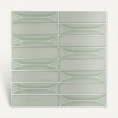 Lot de 2 stickers 30x30 cm CARO Vert clair vue de face