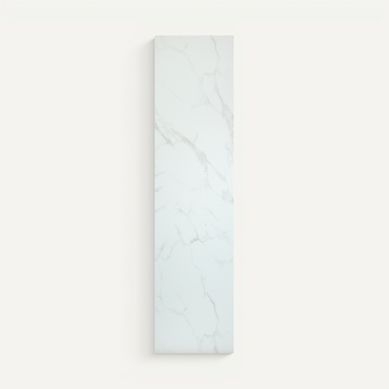 Panneau mural déco 240x60 cm BANO Aspect Marbre blanc vue de face