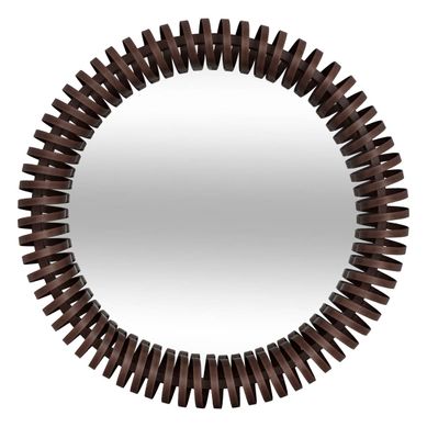 Miroir Rond Barrel D.61cm Marron Métallisé