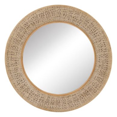 Miroir Nathan Rond D.90,5cm Beige