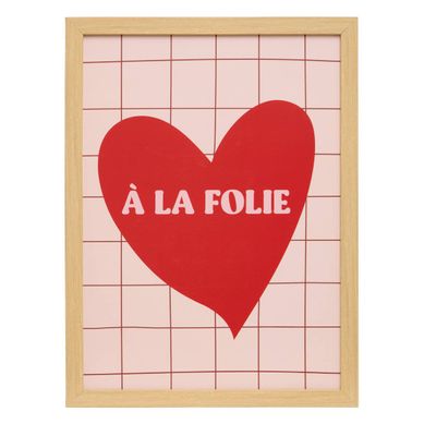 Affiche Encadrée Carine 21x30cm Rose