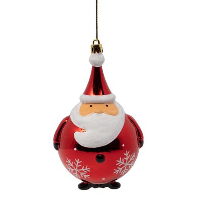Sujet De Noël Traîneau Avec Bonhomme De Neige - Déco Suspendue Rouge Et Blanc, 9 Cm, Pour Sapin Ou Guirlande
