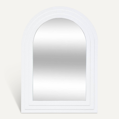 Miroir "emily" En Bois H55cm Blanc