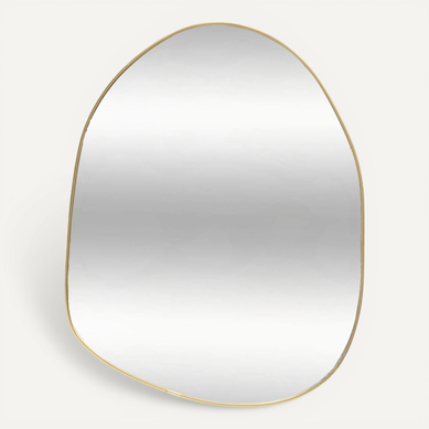 Miroir "roman" En Bois H39cm Doré