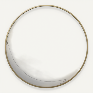 Miroir Rond "alice" D38cm Or