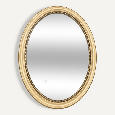 Miroir Rond Moulure "victoria" 53x40cm Doré