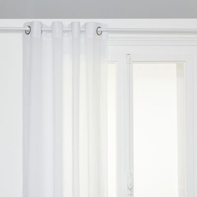 Voilage à Oeillets En Polyester Et Coton Blanc 135 X 240 Cm