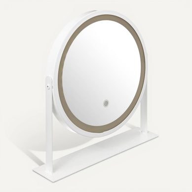 Miroir Rond Pivotant LED Blanc Miroir Rond Pivotant LED Blanc