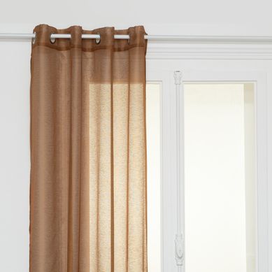 Voilage à Oeillets Marron Cannelle 135 X 240 Cm