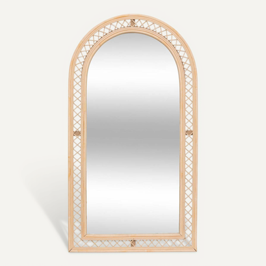 Miroir Arche "anahi" Rotin Marron 87x47cm