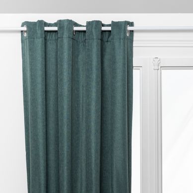 Rideau à Oeillets Isolant Doublure Polaire Vert 140 X 260 Cm