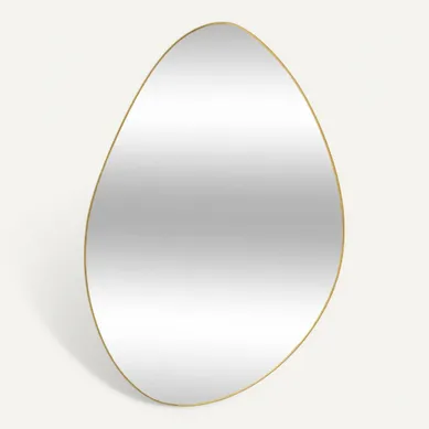 Miroir orga 60x40 cm ROMAN Doré vue de face