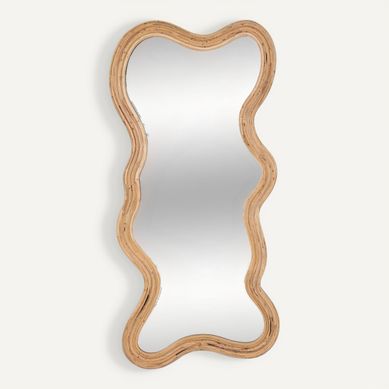Miroir organique 179x86 cm MAGGIE Beige vue de face