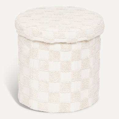 Atmosphera Pouf Tufté Copas Blanc – Pouf Design Élégant Et Confortable Pour Salon & Chambre