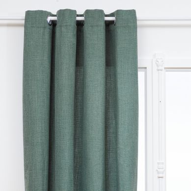 Rideau à Oeillets Tissu Vert Tilleul 140 X 260 Cm