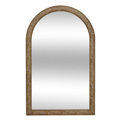 Miroir Ethel Marron Bois Gravé 118x74cm