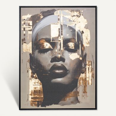 Toile imprimée 60x80 cm MAGDALENA Marron vue de face
