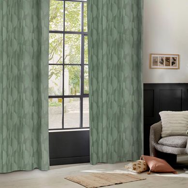 Rideau Jacquard À Oeillets "wimbi" 140x260cm Vert Kaki