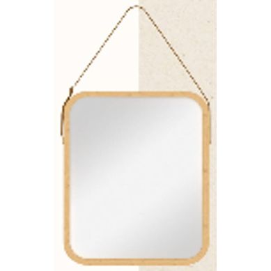 Miroir Mural Avec Lanière En Cuir 45x35cm