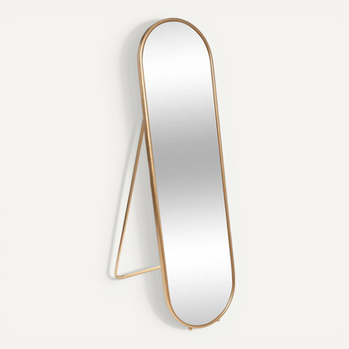 Miroir Sur Pied "edi" Métal Doré 160x44cm