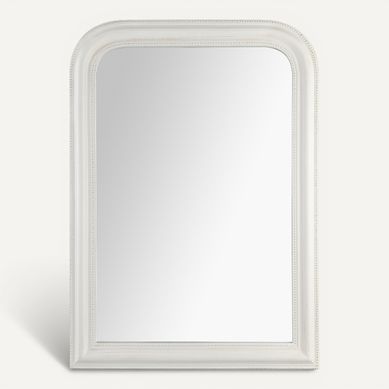 Miroir arrondi 103x74 cm ADELE Blanc vue de face