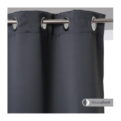 Lot De 2 Rideaux Occultants Gris Foncé 135 X 240 Cm